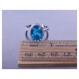 Ladies Beautiful Topaz and Diamond Ring