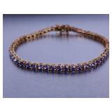 Ladies Beautiful Amethyst Tennis Bracelet