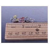 Ladies Natural Colored Sapphire Butterfly Necklace