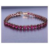 Ladies Beautiful Ruby Tennis Bracelet