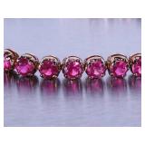 Ladies Beautiful Ruby Tennis Bracelet
