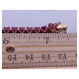 Ladies Beautiful Ruby Tennis Bracelet