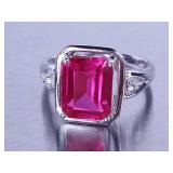 Ladies Ruby & Diamond Ring