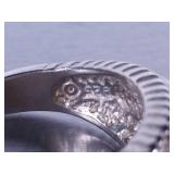 Ladies White Sapphire Heart Ring