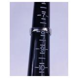 Ladies White Sapphire Heart Ring