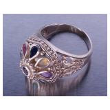 Ladies Multi Gem Ring