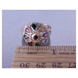 Ladies Multi Gem Ring