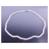 Very Nice Natural Pearl Estate Necklace in 14K Gold