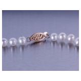 Very Nice Natural Pearl Estate Necklace in 14K Gold