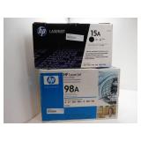 lot of 2 HP toners 15A, and 98A