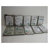 Lot of 10 IDE 80GB hard drives