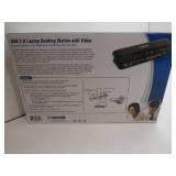 Laptop docking station with video