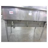 Commercial 3 Bay Sink with 2 Faucets