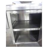 Stainless Double Sink with Stainless Shelves