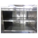 Stainless Double Sink with Stainless Shelves