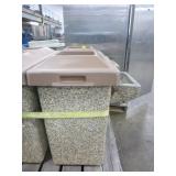 4 Cement Garbage Cans