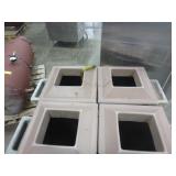 4 Cement Garbage Cans