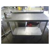 Stainless Work Table with Can Opener