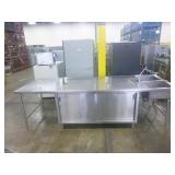 Stainless Work Table with Double Sink