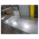 Stainless Work Table with Double Sink