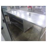 Stainless Work Table with Double Sink