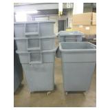 4 Garbage Cans on Casters