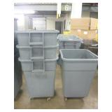 4 Garbage Cans on Casters