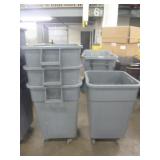 4 Garbage Cans on Casters
