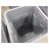 4 Garbage Cans on Casters