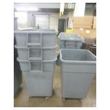 4 Garbage Cans on Casters