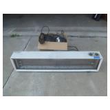 Electric Base Board Heater & Halogen Lights