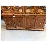 WOOD AND GLASS HUTCH / CABINET