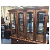 WOOD AND GLASS HUTCH / CABINET