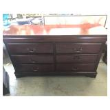 WOODEN DRESSER AND NIGHT STAND