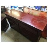 WOODEN DRESSER AND NIGHT STAND