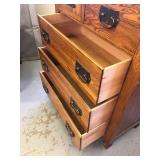JAMESTOWN OAK 5 DRAWER DRESSER W/ CABINET