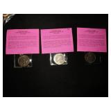 3 Eisenhower Dollars