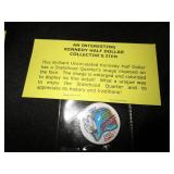 4 Kennedy Proof 1/2 $ and 6 Colorized 1/2 $