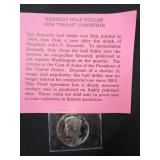 4 Kennedy Proof 1/2 $ and 6 Colorized 1/2 $