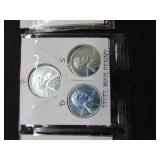 12 Steel Pennies (1943 D, P, S)