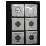 Uncirculated 5 Cent, 10 Cent, 1 Cent, and Westwares 5 Cent and Mint Medallions