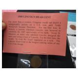 3 1909 1 Cent 2009 1 Cent Set Westward 5 Cent and Mint Medallions Sports Cards