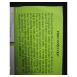 3 1909 1 Cent 2009 1 Cent Set Westward 5 Cent and Mint Medallions Sports Cards