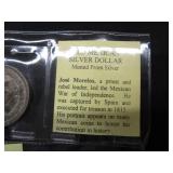 4 Mexican "Un Peso" 10% Silver