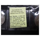 4 Mexican "Un Peso" 10% Silver