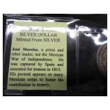 4 Mexican "Un Peso" 10% Silver