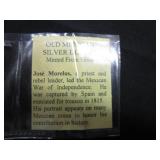 4 Mexican "Un Peso" 10% Silver