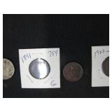 Indian Head Pennies- 1891, 1902, 1906,1907,1908, 1899, Buffalo Nickel
