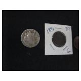 Indian Head Pennies- 1891, 1902, 1906,1907,1908, 1899, Buffalo Nickel