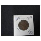 Indian Head Pennies- 1891, 1902, 1906,1907,1908, 1899, Buffalo Nickel